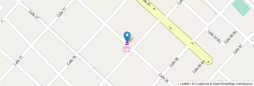 Mapa de ubicacion de LEYES S.C.S., Altos de San Lorenzo en Arjantin, Buenos Aires, Partido De La Plata, Altos De San Lorenzo.