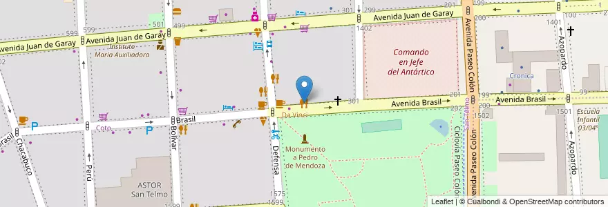 Mapa de ubicacion de Lezama, San Telmo en Аргентина, Буэнос-Айрес, Comuna 4, Comuna 1, Буэнос-Айрес.