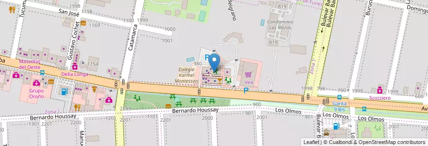 Mapa de ubicacion de LGB Logistics & Global Business en آرژانتین, سانتافه, Departamento Rosario, Municipio De Funes, Funes.