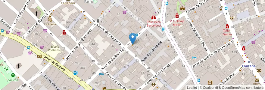 Mapa de ubicacion de Liadisimo Cafeteteria en 스페인, Catalunya, Barcelona, Barcelonès, 바르셀로나.