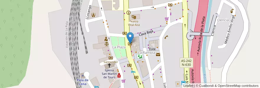 Mapa de ubicacion de Liberbank en Espagne, Asturies, Asturies, Lena.