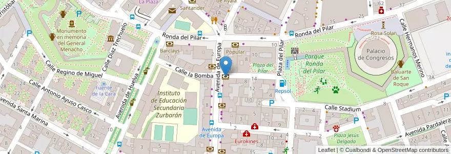 Mapa de ubicacion de Liberbank en Espanha, Estremadura, Badajoz, Tierra De Badajoz, Badajoz.