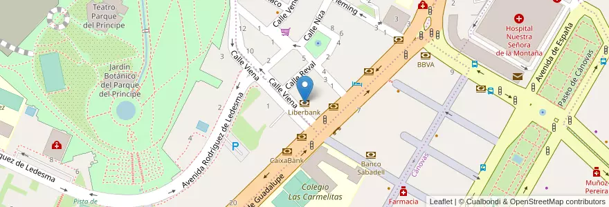 Mapa de ubicacion de Liberbank en España, Extremadura, Cáceres, Cáceres, Cáceres.