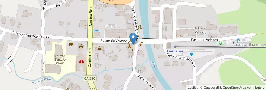 Mapa de ubicacion de Liberbank en Испания, Кантабрия, Кантабрия, Trasmiera, Liérganes.