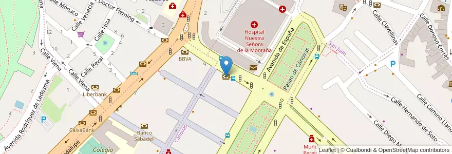 Mapa de ubicacion de Liberbank en Испания, Эстремадура, Cáceres, Cáceres, Cáceres.
