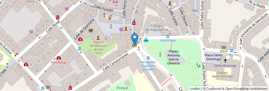 Mapa de ubicacion de Liberbank en 스페인, 아스투리아스, 아스투리아스, Oviedo.