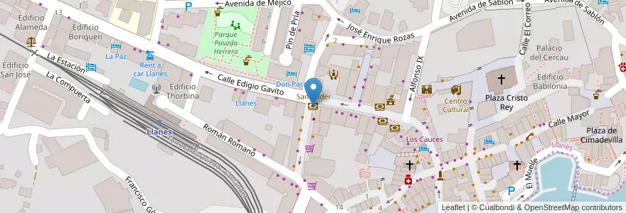 Mapa de ubicacion de Liberbank en España.