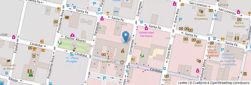 Mapa de ubicacion de Libertador en الأرجنتين, سانتا في, Departamento Rosario, Municipio De Rosario, روساريو.
