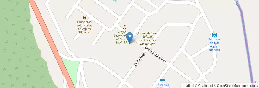Mapa de ubicacion de Libertador General San Martin en Bermejo.