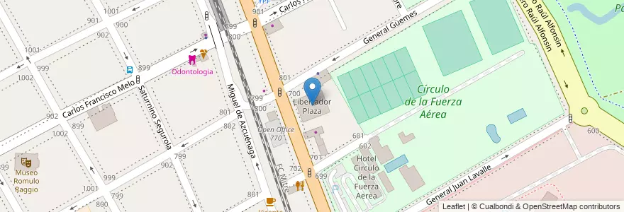 Mapa de ubicacion de Libertador Plaza en Argentinië, Buenos Aires, Partido De Vicente López, Vicente López.