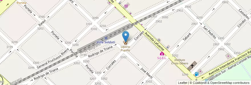 Mapa de ubicacion de Liborio Pupillo, Villa Soldati en Arjantin, Ciudad Autónoma De Buenos Aires, Buenos Aires, Comuna 8.