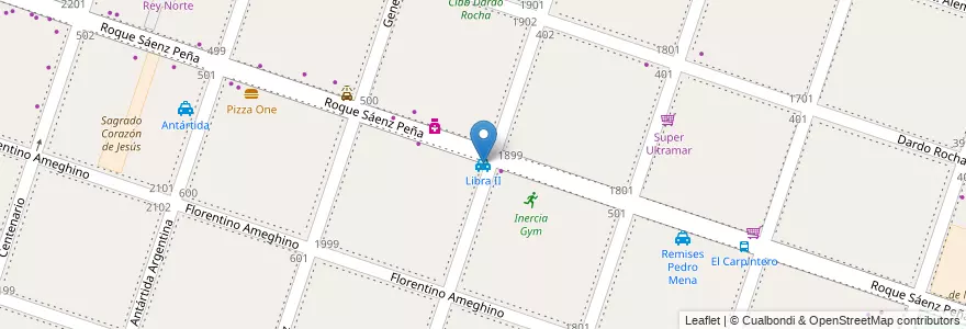 Mapa de ubicacion de Libra II en الأرجنتين, بوينس آيرس, Partido De Moreno, Moreno.
