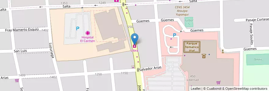 Mapa de ubicacion de Libra en Argentina, Cile, Mendoza, Godoy Cruz, Departamento Godoy Cruz, Distrito Ciudad De Godoy Cruz.