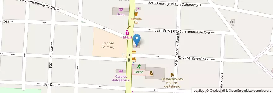 Mapa de ubicacion de Libreria en Arjantin, Buenos Aires, Partido De Tres De Febrero, Caseros.