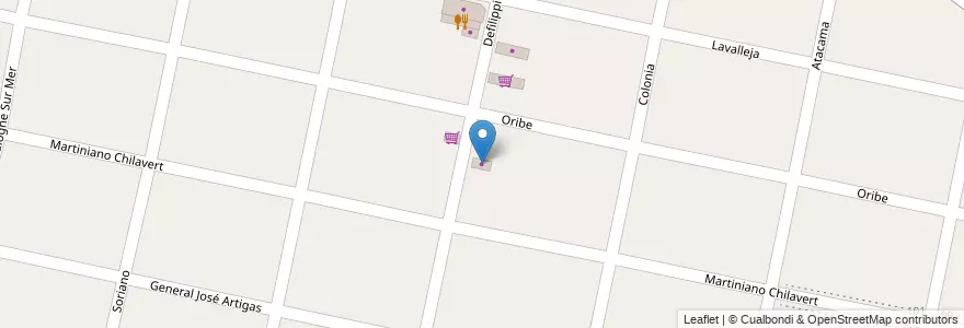 Mapa de ubicacion de Libreria Dharma en アルゼンチン, ブエノスアイレス州, Partido De Ituzaingó, Ituzaingó.