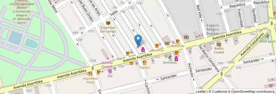 Mapa de ubicacion de Libreria Garo, Parque Chacabuco en Argentinië, Ciudad Autónoma De Buenos Aires, Comuna 7, Buenos Aires.