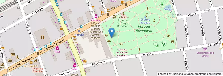 Mapa de ubicacion de Librerias, Caballito en 아르헨티나, Ciudad Autónoma De Buenos Aires, 부에노스아이레스, Comuna 6.