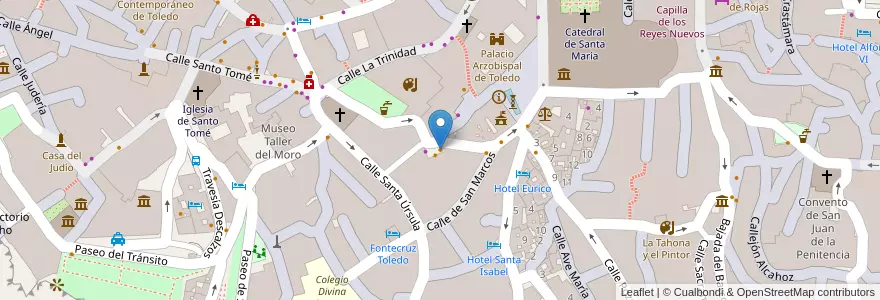 Mapa de ubicacion de Libro Taberna El Internacional en Spain, Castile-La Mancha, Toledo, Toledo, Toledo.