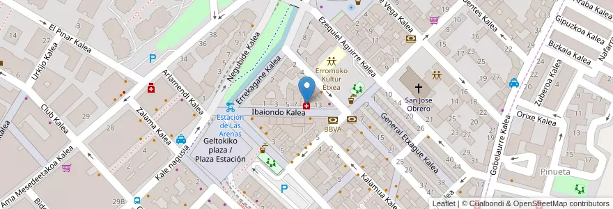 Mapa de ubicacion de Licenciada Carmen Fernandez Fernandez en スペイン, バスク州, Bizkaia, Bilboaldea, Getxo.