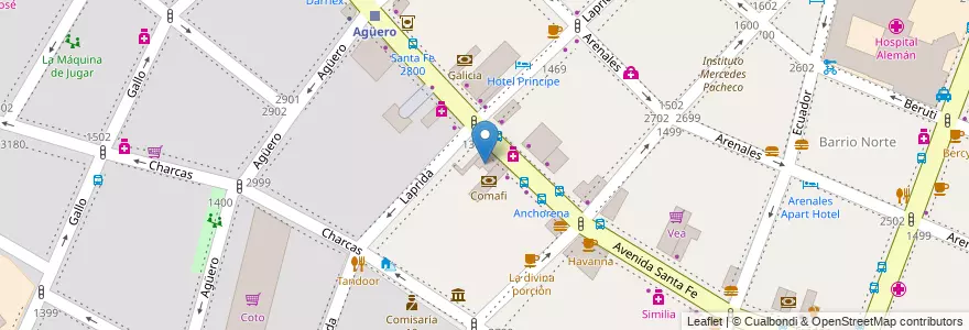Mapa de ubicacion de Liceo 01 José Figueroa Alcorta, Recoleta en Argentine, Ciudad Autónoma De Buenos Aires, Comuna 2, Buenos Aires.
