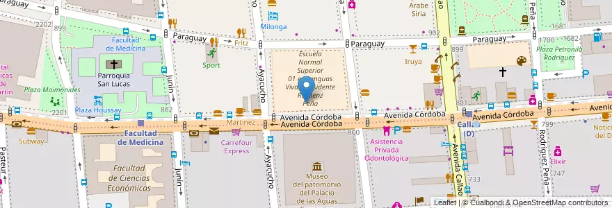 Mapa de ubicacion de Liceo 04 Remedios de Escalada de San Martín, Recoleta en アルゼンチン, Ciudad Autónoma De Buenos Aires, ブエノスアイレス.