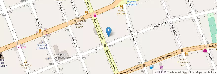 Mapa de ubicacion de Liceo 05 Pascual Guaglianone, Flores en Аргентина, Буэнос-Айрес, Comuna 7, Буэнос-Айрес.