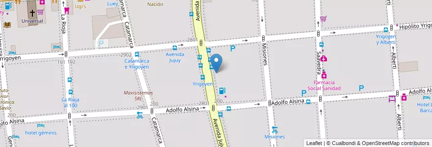 Mapa de ubicacion de Liceo 10 Ricardo Rojas, Balvanera en 아르헨티나, Ciudad Autónoma De Buenos Aires, Comuna 3, 부에노스아이레스.