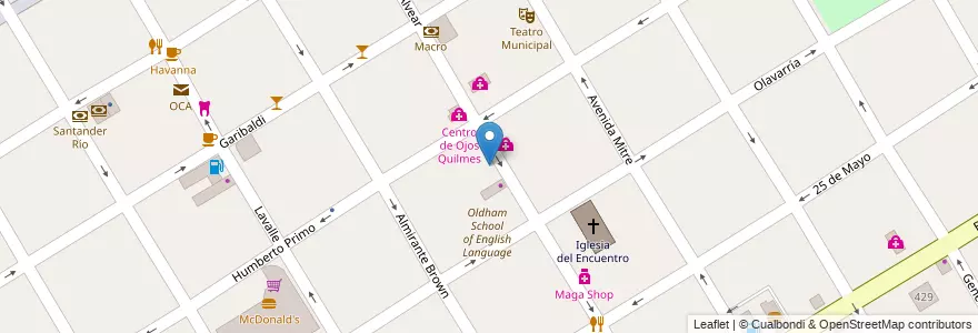 Mapa de ubicacion de Liceo Cultural Britanico en آرژانتین, استان بوئنوس آیرس, Partido De Quilmes, Quilmes.