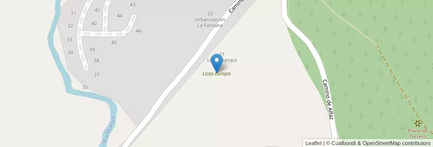 Mapa de ubicacion de Liceo Europa en スペイン, アラゴン州, サラゴサ, Zaragoza, サラゴサ.
