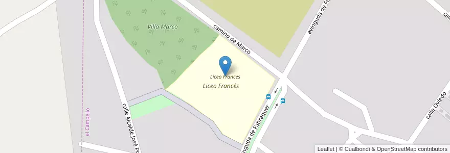 Mapa de ubicacion de Liceo Frances en Sepanyol, Comunitat Valenciana, Alacant / Alicante, L'Alacantí.