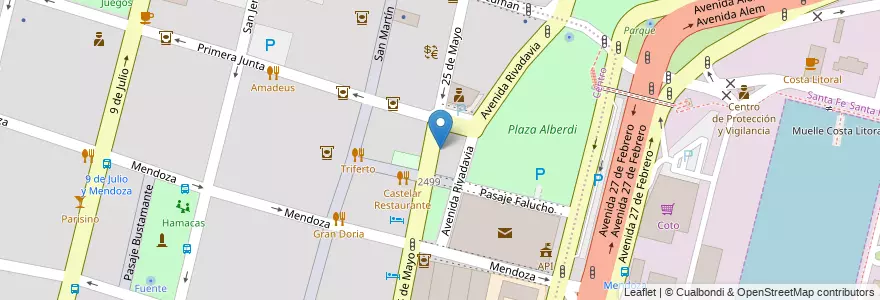 Mapa de ubicacion de Liceo Municipal “Antonio Fuentes del Arco” en الأرجنتين, سانتا في, إدارة العاصمة, سانتا في العاصمة, سانتا في.