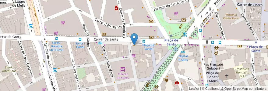 Mapa de ubicacion de Líder de Istanbul en スペイン, カタルーニャ州, Barcelona, バルサルネス, Barcelona.