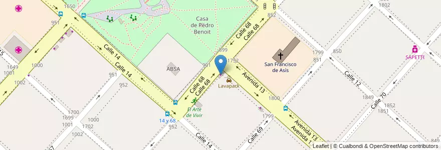 Mapa de ubicacion de Líder Sport, Casco Urbano en アルゼンチン, ブエノスアイレス州, Partido De La Plata, La Plata.