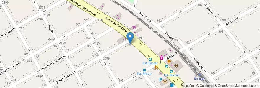 Mapa de ubicacion de Liderar en Arjantin, Buenos Aires, Partido De San Isidro, Beccar.