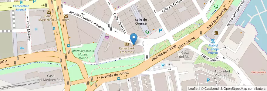Mapa de ubicacion de Lidu en Spanien, Valencianische Gemeinschaft, Alicante, L'Alacantí, Alicante.