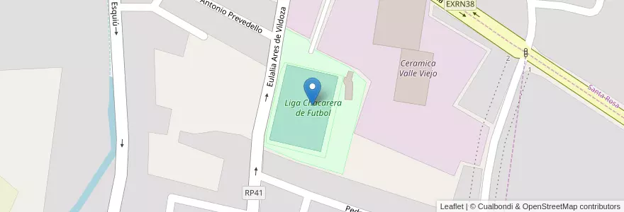 Mapa de ubicacion de Liga Chacarera de Futbol en アルゼンチン, カタマルカ州, Departamento Valle Viejo, Municipio De Valle Viejo, San Isidro.