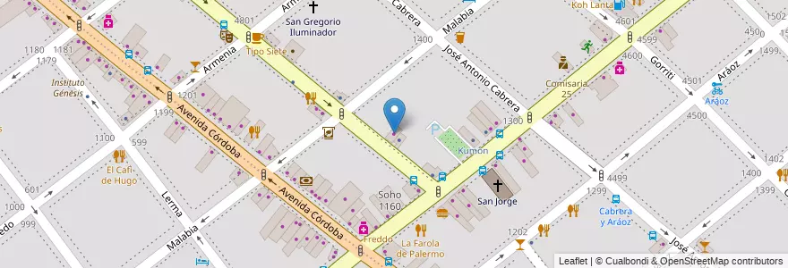 Mapa de ubicacion de Liliana Clauss, Palermo en 아르헨티나, Ciudad Autónoma De Buenos Aires, 부에노스아이레스.