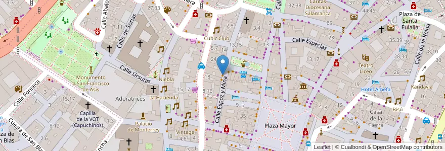 Mapa de ubicacion de LiliCook en Spagna, Castilla Y León, Salamanca, Campo De Salamanca, Salamanca.