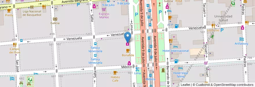 Mapa de ubicacion de Lima, Montserrat en アルゼンチン, Ciudad Autónoma De Buenos Aires, Comuna 1, ブエノスアイレス.
