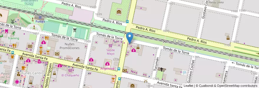 Mapa de ubicacion de Limpieza Oeste en Аргентина, Санта-Фе, Departamento Rosario, Municipio De Funes, Funes.