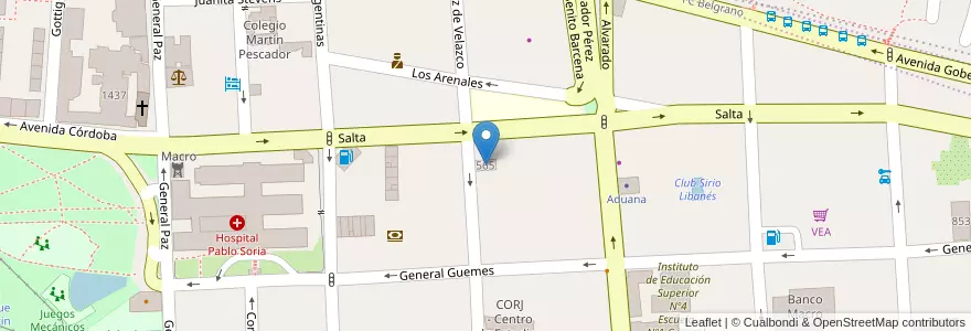 Mapa de ubicacion de Limsa Limpieza Urbana en Argentina, Jujuy, Departamento Doctor Manuel Belgrano, Municipio De San Salvador De Jujuy.