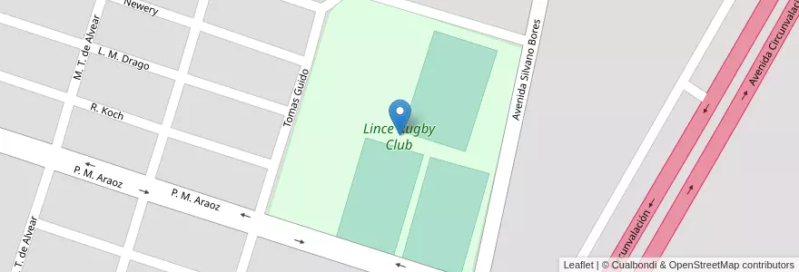 Mapa de ubicacion de Lince Rugby Club en Argentina, Tucumán, San Miguel De Tucumán, Departamento Capital, San Miguel De Tucumán.