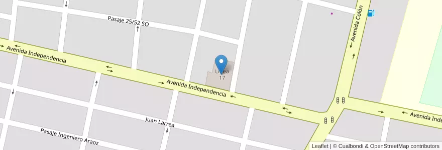 Mapa de ubicacion de Linea 17 en Argentina, Tucumán, San Miguel De Tucumán, Departamento Capital, San Miguel De Tucumán.