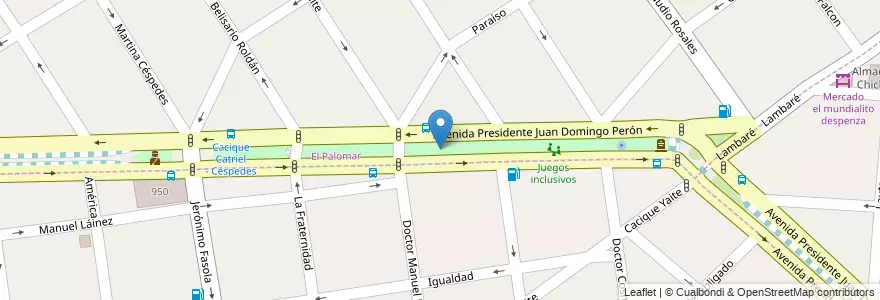 Mapa de ubicacion de Lineal Intendente César Albistur Villegas en Argentina, Provincia Di Buenos Aires, Partido De Morón.
