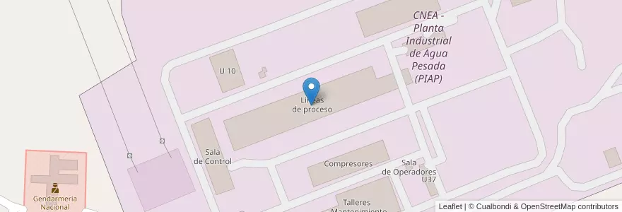Mapa de ubicacion de Lineas de proceso en Аргентина, Чили, Неукен, Departamento Confluencia, Municipio De Senillosa.