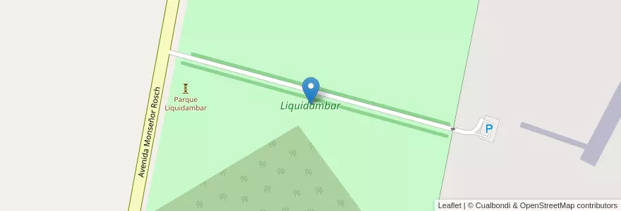 Mapa de ubicacion de Liquidambar en 阿根廷, 恩特雷里奥斯省, Departamento Concordia, Distrito Suburbios, Concordia.