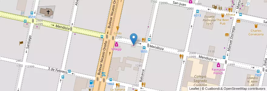 Mapa de ubicacion de LiraSport en Argentinië, Santa Fe, Departamento Rosario, Municipio De Rosario, Rosario.