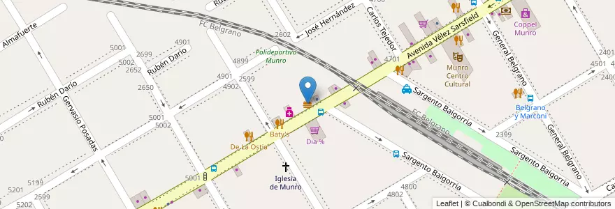 Mapa de ubicacion de Listo El Pollo en Arjantin, Buenos Aires, Partido De Vicente López, Vicente López.