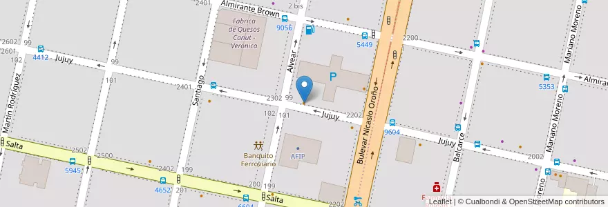 Mapa de ubicacion de Lito's Lomitos en アルゼンチン, サンタフェ州, Departamento Rosario, Municipio De Rosario, ロサリオ.