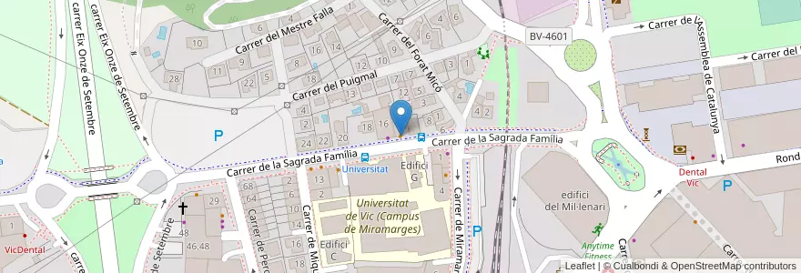 Mapa de ubicacion de Little Italy - L'Art de la Pizza en Spanje, Catalonië, Barcelona, Osona, Vic.